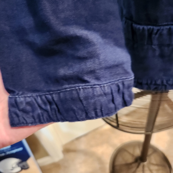 CHICO'S  size 1 (medium) linen navy blue , 3/4 sleeve. - Picture 4 of 7